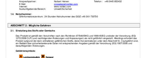 Vorschau Sicherheitsdatenblatt zu 2K-MMA 7303-7340 gemäß 1907/2006/EG, Artikel 31