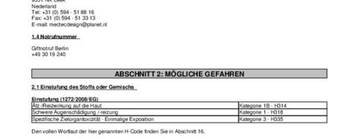 Vorschau Sicherheitsdatenblatt bosal Zement Montagepaste