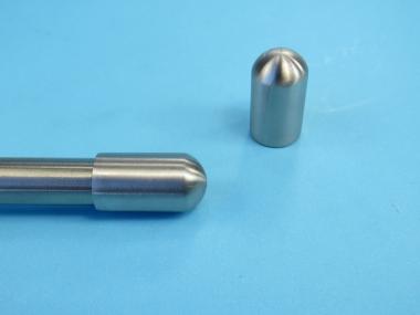 Rundstab Endkappe Zierteil abgerundet für Rundstahl Rohr 12 mm Edelstahl 