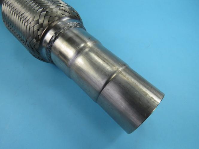 Auspuff Flexrohr verstärkt mit abgestuften Anschlussrohren 50/55/60 mm  durchmesser 400 mm lang