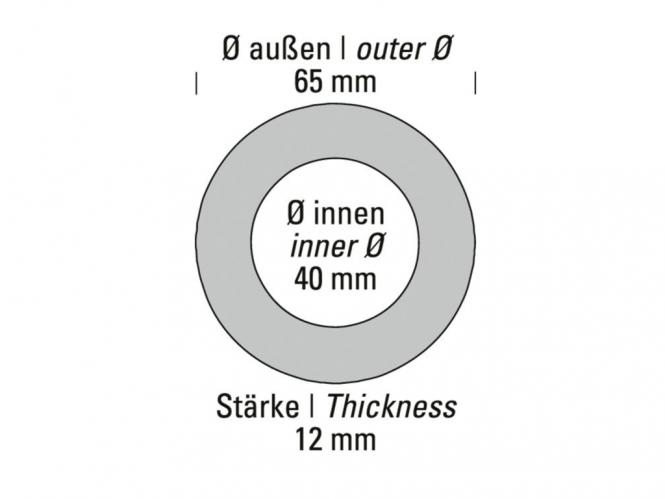 Auspuff Gummi Silikon Halter Aufhängung Ring 6,5 cm außen 4 cm innen 110 -  Ring 65 x 12