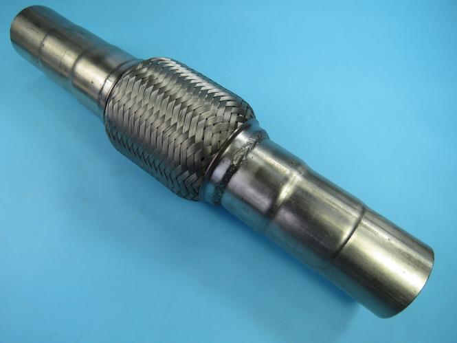 Auspuff Flexrohr verstärkt mit abgestuften Anschlussrohren 50/55/60 mm  durchmesser 400 mm lang